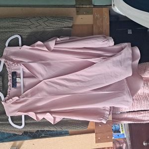 Blue Rain cold shoulder ruffle top